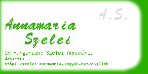 annamaria szelei business card